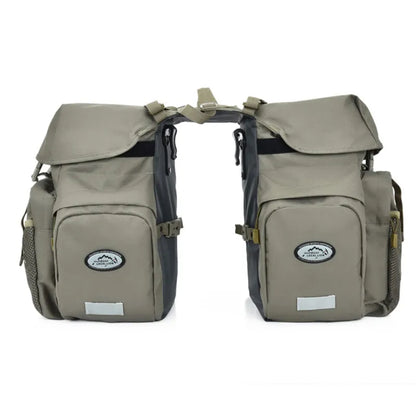 Fahrradtasche für Gepäckträger ⎜ Große Doppeltasche mit Seitentaschen und wasserabweisendem Innenfach