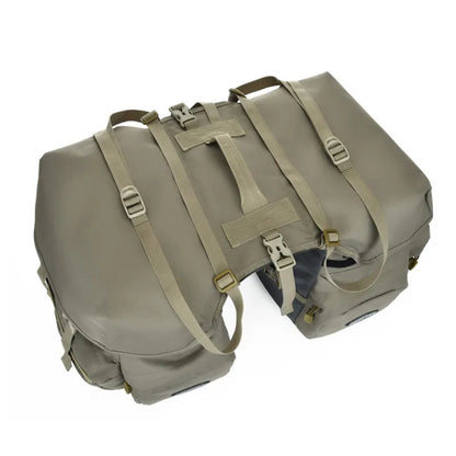 Fahrradtasche für Gepäckträger ⎜ Große Doppeltasche mit Seitentaschen und wasserabweisendem Innenfach