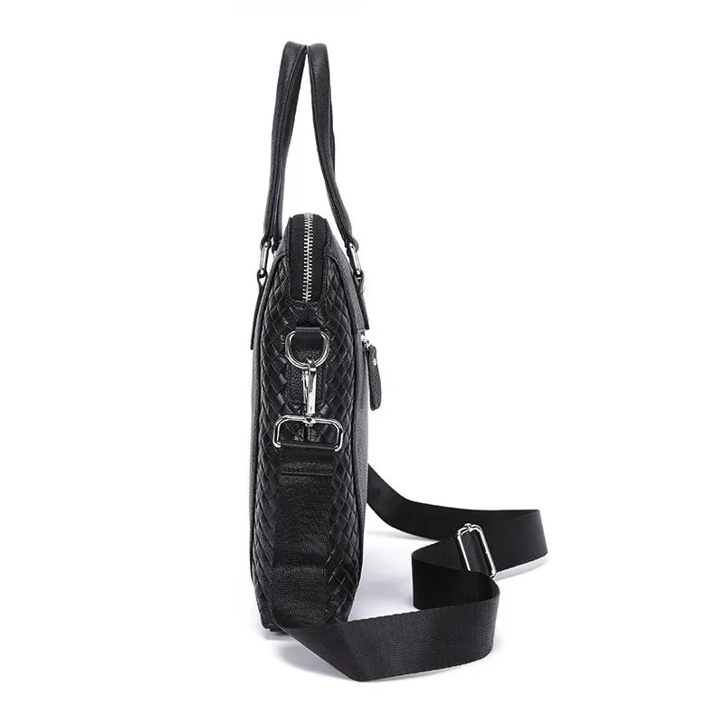 Laptoptasche für Herren ⎜ Echtleder-Aktentasche mit stylischem Design und Platz für 14-Zoll-Laptop