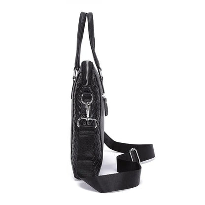 Laptoptasche für Herren ⎜ Echtleder-Aktentasche mit stylischem Design und Platz für 14-Zoll-Laptop