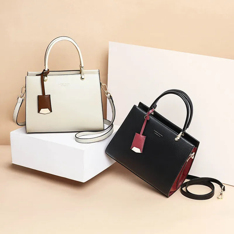 Große Umhängetasche für Damen ⎜ Geräumige Handtasche mit modernem Design und verstellbarem Schulterriemen
