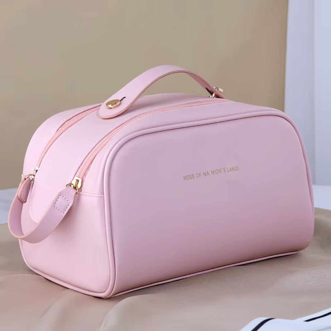 Kosmetiktasche für Damen ⎜ Doppelreißverschluss-Design mit Großer Kapazität und Elegantem Tragegriff