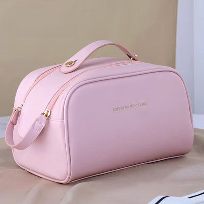 Kosmetiktasche für Damen ⎜ Doppelreißverschluss-Design mit Großer Kapazität und Elegantem Tragegriff