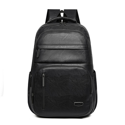 Leder Rucksack für Herren ⎜ Robuster Business-Rucksack mit viel Stauraum für Arbeit und Reisen