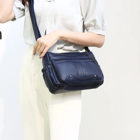 Modische Umhängetasche für Damen ⎜ Große Tasche mit mehreren Fächern und praktischem Design