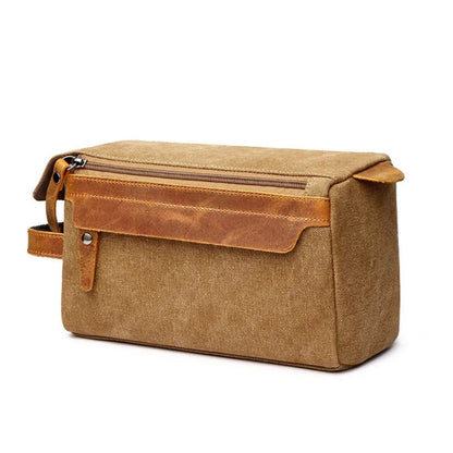 Kulturtasche für Herren ⎜ Robuste Reisetasche mit Großer Kapazität und Praktischem Reißverschlussfach