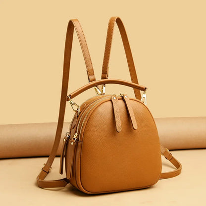 Leder Rucksack ⎜ Kompakter Träger mit verstellbaren Riemen