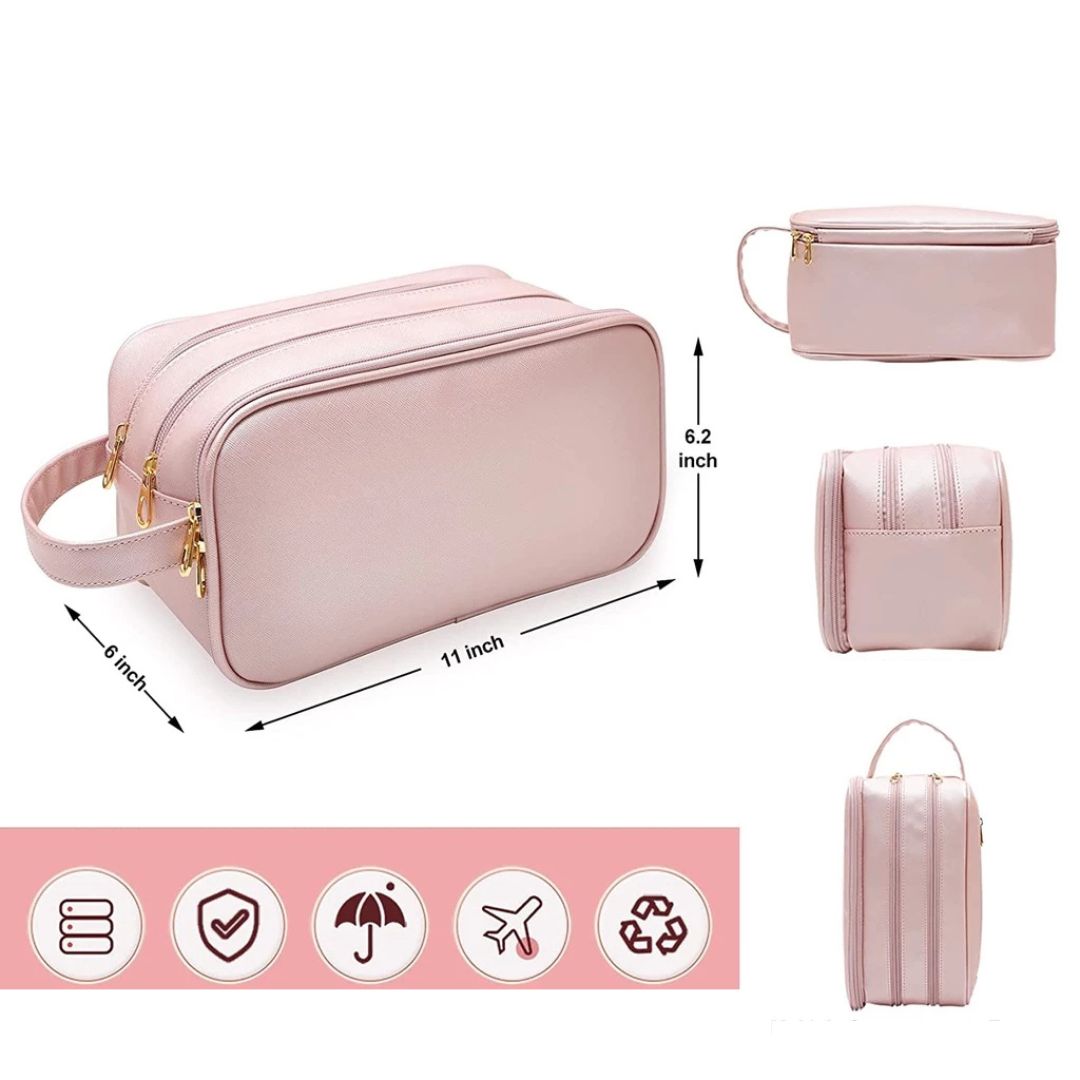 Kosmetiktasche für Damen ⎜ Wasserabweisendes Design mit großer Kapazität und mehreren Reißverschlussfächern