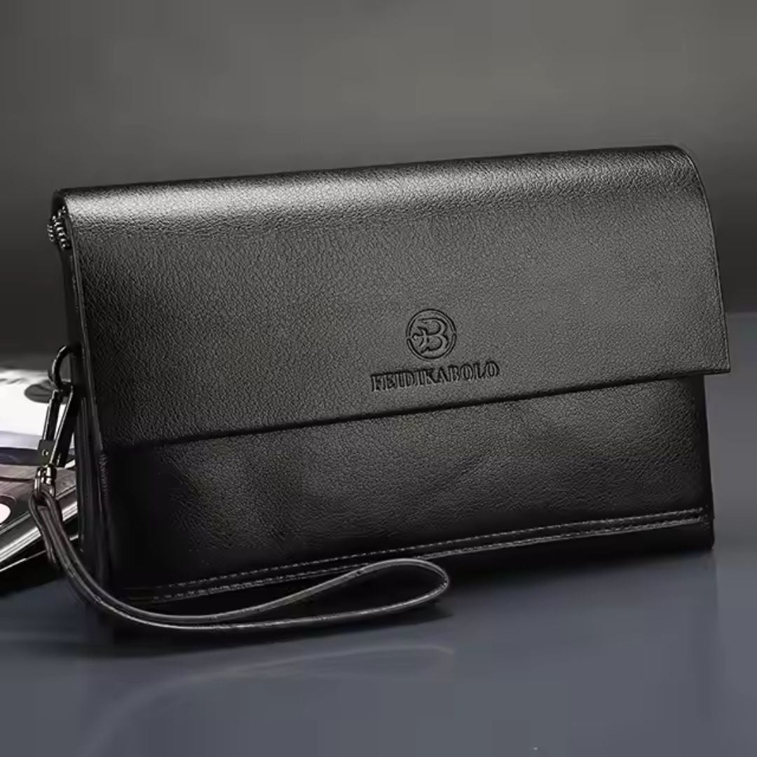 Leder Handtasche für Herren ⎜ Elegante Umhängetasche mit praktischer Faltklappe und stilvollem Design