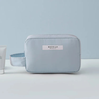 Kosmetiktasche für Damen ⎜ Reise-Organizer mit Fächern für Make-up und integrierter Pinselaufbewahrung