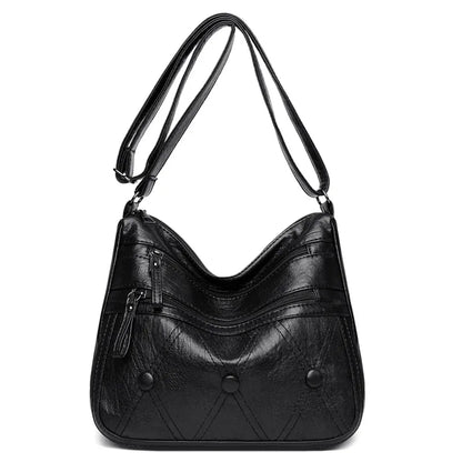 Große Umhängetasche für Damen ⎜ Vielseitige Tasche mit Reißverschlüssen und stilvollem Design