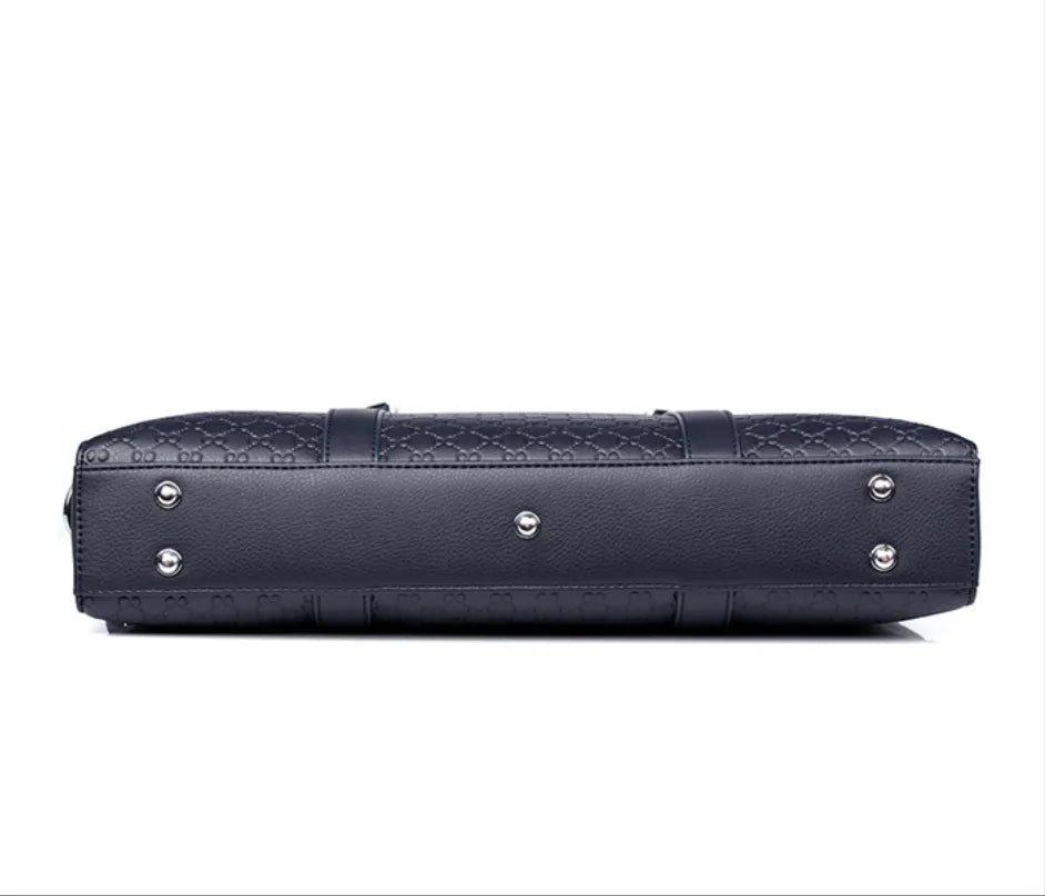 Leder Aktentasche für Herren ⎜ Stilvolle Business Tasche mit geprägtem Design und zusätzlicher Geldbörse