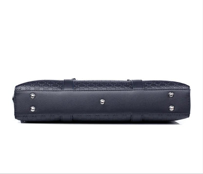 Leder Aktentasche für Herren ⎜ Stilvolle Business Tasche mit geprägtem Design und zusätzlicher Geldbörse