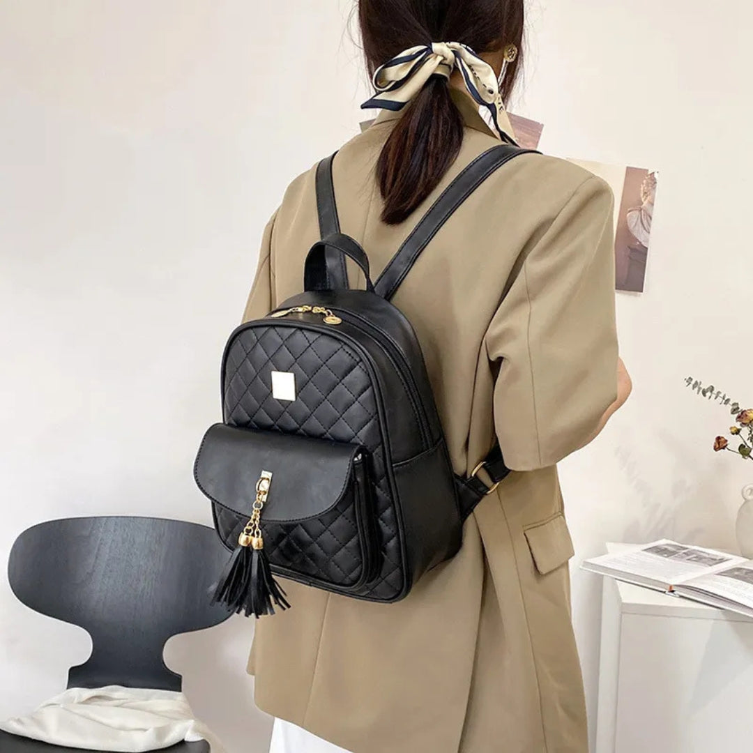 Damen Rucksack Set ⎜ Geräumiger Freizeit-Rucksack mit Tasche und Praktischen Fächern