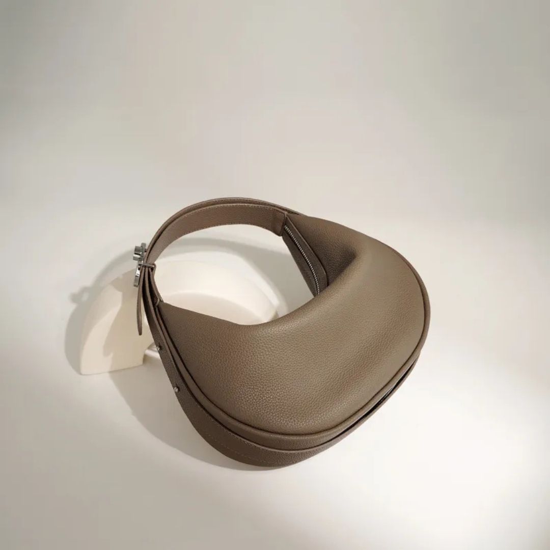 Hobo Tasche für Damen ⎜ Modische Umhängetasche aus hochwertigem Leder in zwei eleganten Farben