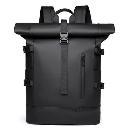 Rolltop Rucksack für Herren ⎜ Moderner Business-Rucksack für Arbeit, Reisen und Freizeit