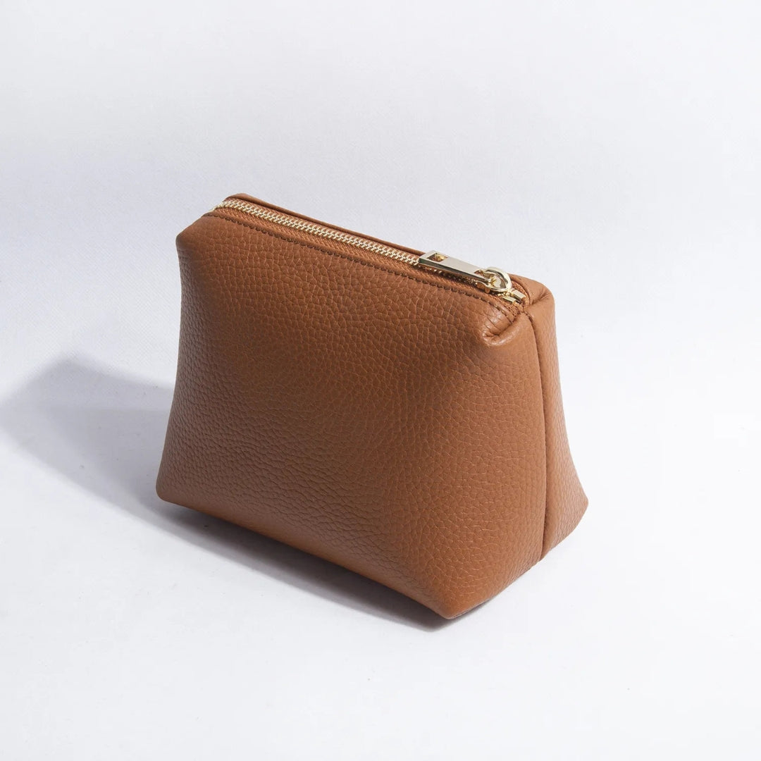 Kosmetiktasche für Damen ⎜ Kompaktes Design aus Lederoptik mit Reißverschluss für Lippenstifte und Make-up