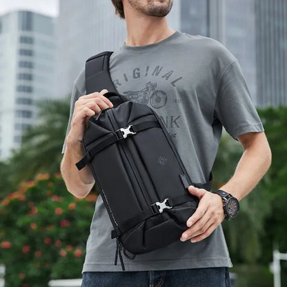 Umhängetasche für Herren ⎜ Wasserabweisende Crossbody-Tasche aus Oxford-Gewebe mit Verstellbarem Tragesystem