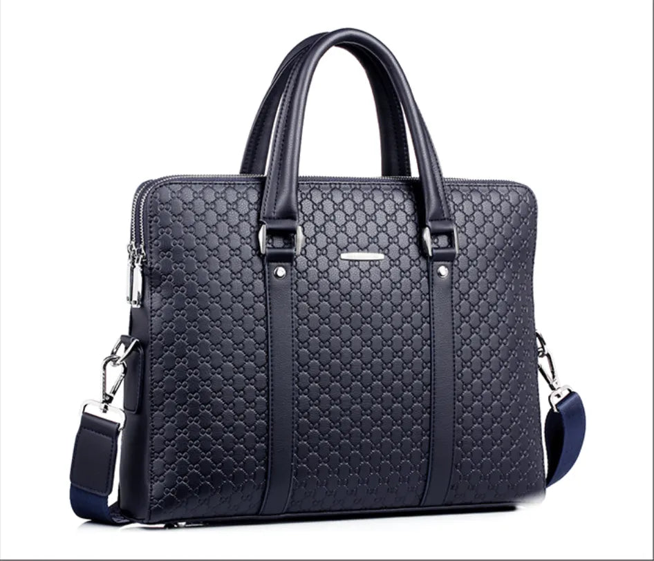 Leder Aktentasche für Herren ⎜ Stilvolle Business Tasche mit geprägtem Design und zusätzlicher Geldbörse