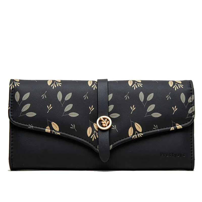 Damen Clutch mit Druckmotiv ⎜ Große Kapazität und praktischer Hakenverschluss im stilvollen Design