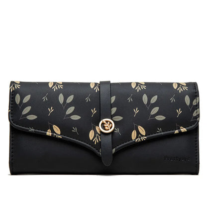 Damen Clutch mit Druckmotiv ⎜ Große Kapazität und praktischer Hakenverschluss im stilvollen Design