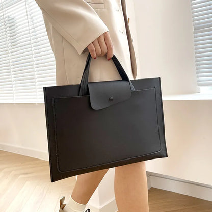 Leder Aktentasche für Damen ⎜ Elegante Umhängetasche mit Magnetverschluss und stilvollem Design