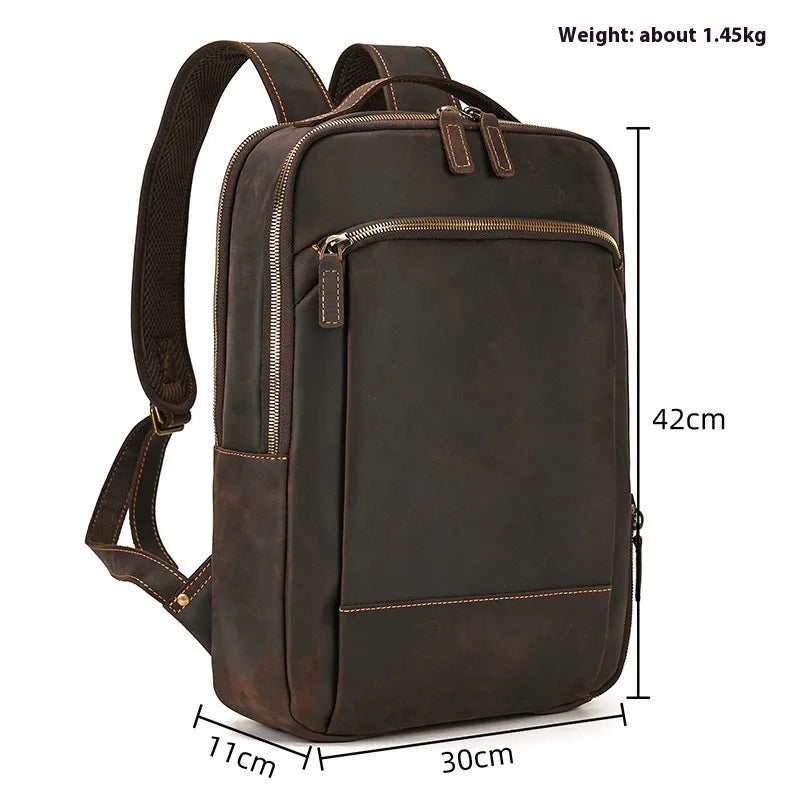 Leder Rucksack für Herren ⎜ Stylischer Outdoor-Träger mit großem Stauraum