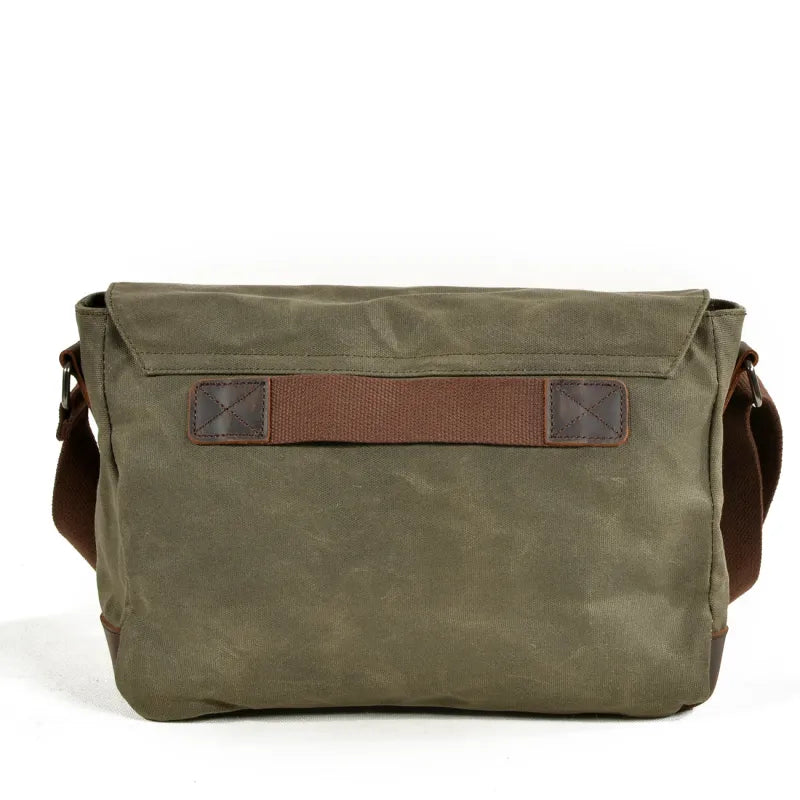 Canvas Umhängetasche für Herren ⎜ Robuste Tasche mit Lederakzenten und verstellbarem Schultergurt