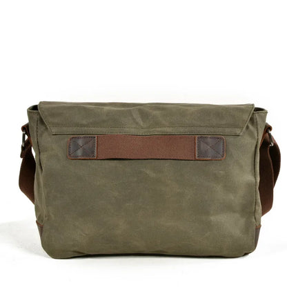 Canvas Umhängetasche für Herren ⎜ Robuste Tasche mit Lederakzenten und verstellbarem Schultergurt
