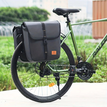 Fahrrad-Doppeltasche für Gepäckträger ⎜ Wasserdichte Seitentasche mit viel Stauraum und Klickverschluss