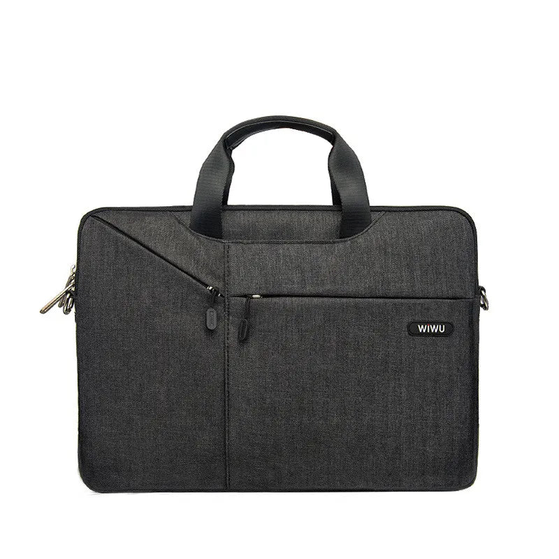 Laptop Tasche für Herren ⎜ Schlichte Umhängetasche mit zusätzlichem Frontfach für Business und Alltag