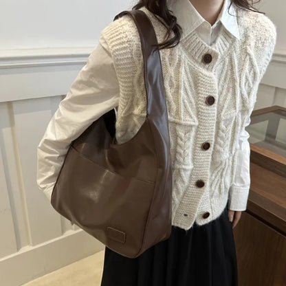 Vintage Hobo Tasche für Damen ⎜ Geräumige Schultertasche aus PU-Leder