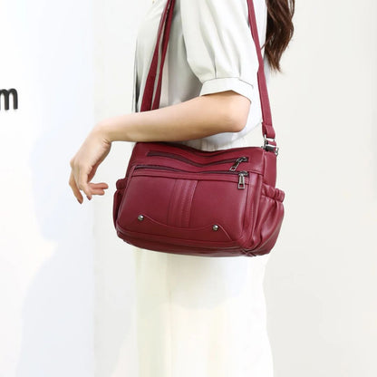 Modische Umhängetasche für Damen ⎜ Große Tasche mit mehreren Fächern und praktischem Design