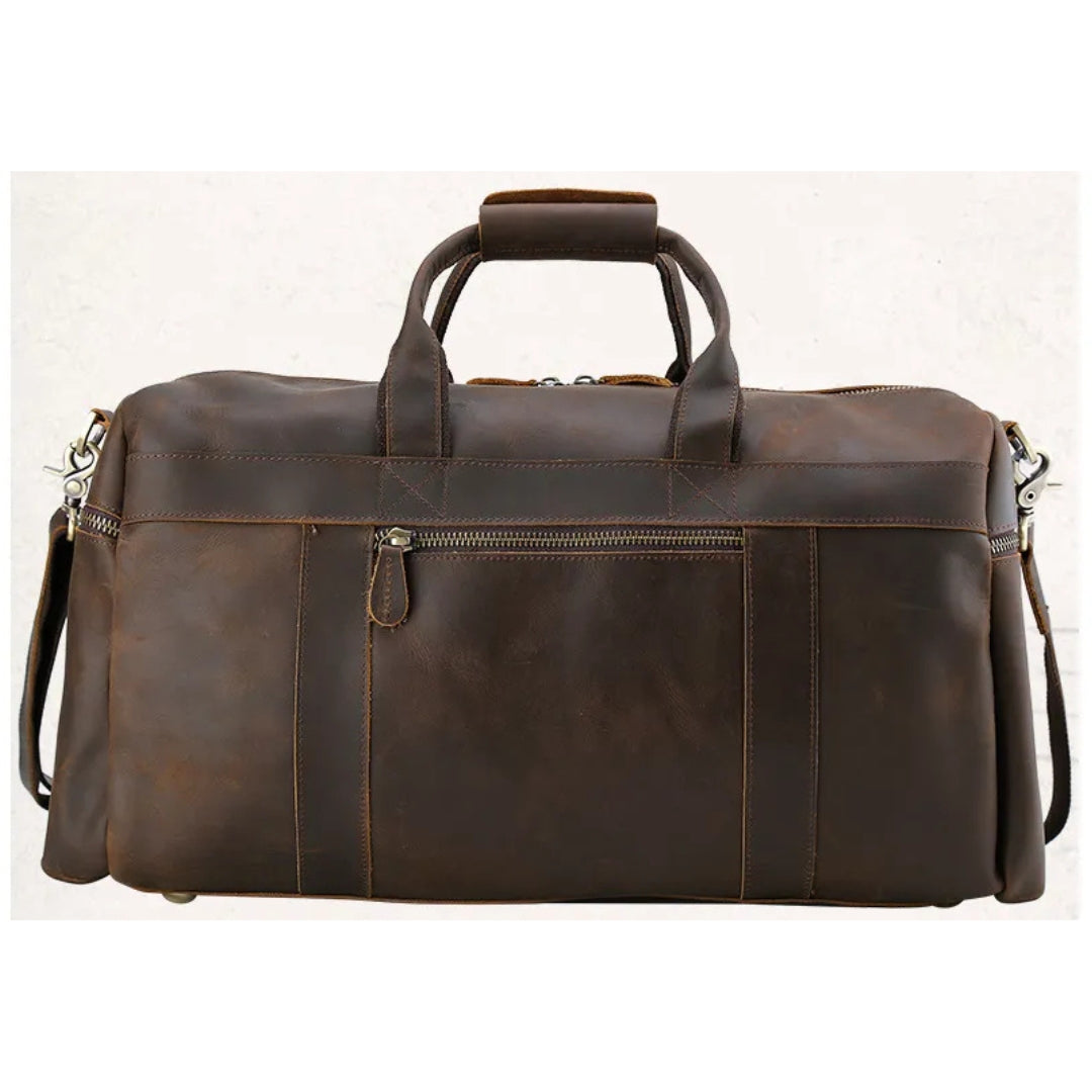 Reisetasche für Herren ⎜ Vintage-Leder mit großzügigem Stauraum und praktischen Fächern