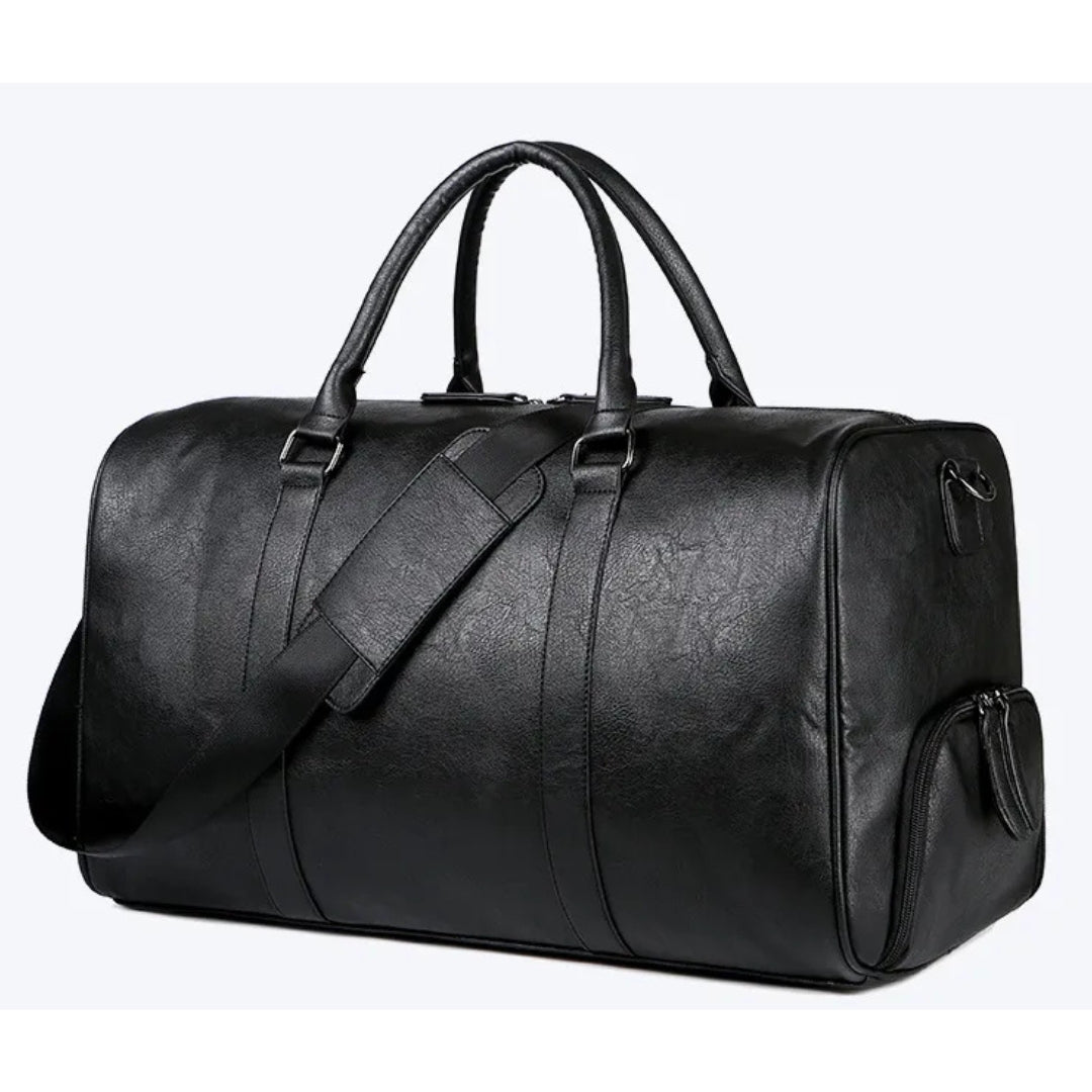 Reisetasche für Herren ⎜ Vintage Ledertasche mit großem Fassungsvermögen und abnehmbarem Schultergurt