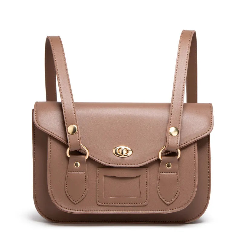 Klassische Umhängetasche für Damen ⎜ Modische Schultertasche im Cambridge-Stil mit praktischen Verschlüssen