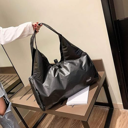 Yogatasche für Damen ⎜ Leichte Schultertasche mit großem Hauptfach und seitlichem Reißverschlussfach