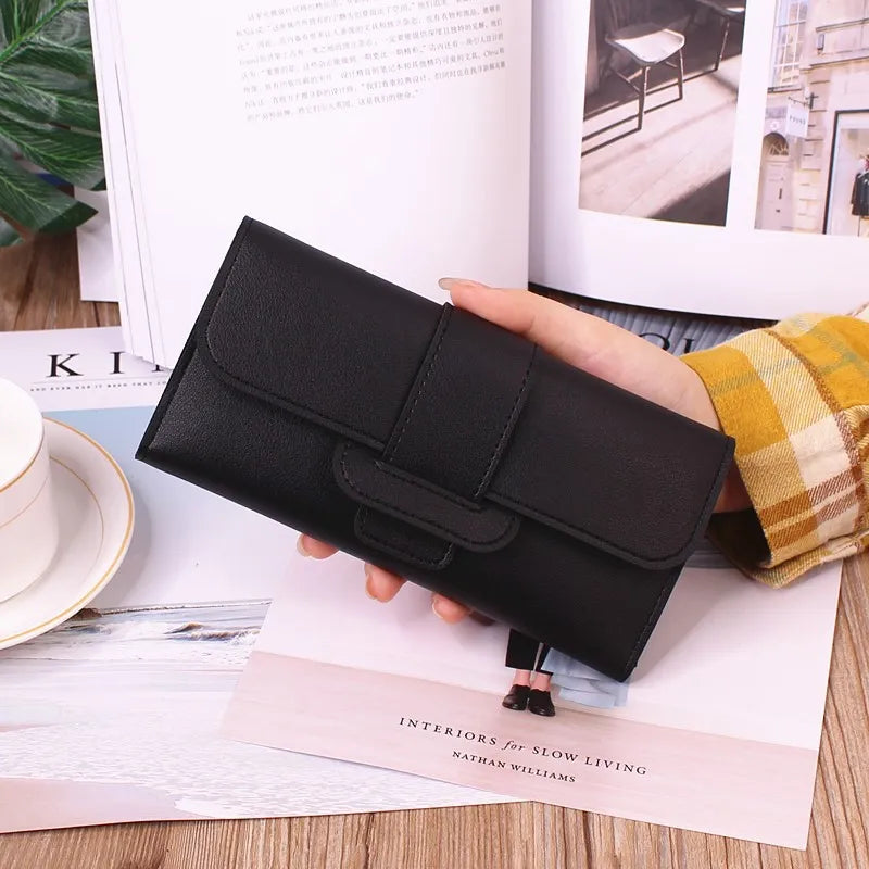 Damen Geldbörse im Langformat ⎜ Tri-Fold Clutch mit großer Kapazität für Karten und Scheine