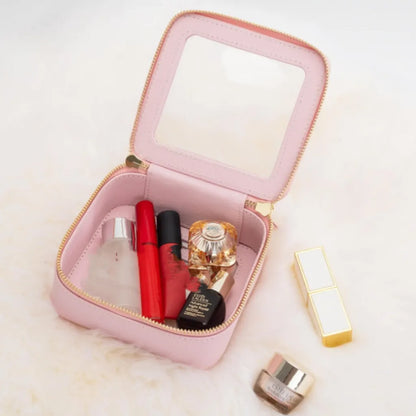 Kosmetiktasche für Damen ⎜ Kompakte Aufbewahrung mit Sichtfenster und Reißverschluss für Kosmetik