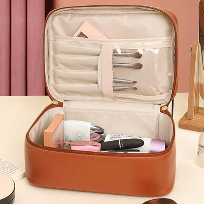 Kosmetiktasche für Damen ⎜ Praktische Reise-Tasche mit großem Fassungsvermögen und Tragegriff