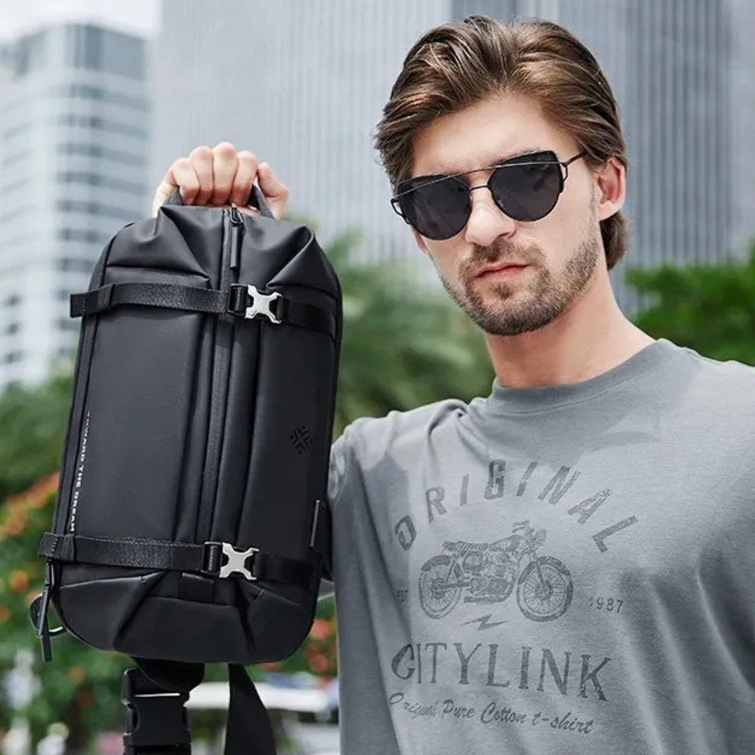 Umhängetasche für Herren ⎜ Wasserabweisende Crossbody-Tasche aus Oxford-Gewebe mit Verstellbarem Tragesystem