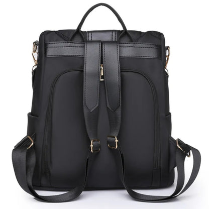 Damen Rucksack ⎜ Modischer Rauten-Design Träger mit buntem Schulterriemen