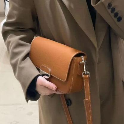 Schultertasche für Damen ⎜ Elegante Handtasche aus Kunstleder mit Verschluss