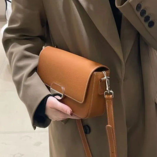 Schultertasche für Damen ⎜ Elegante Handtasche aus Kunstleder mit Verschluss