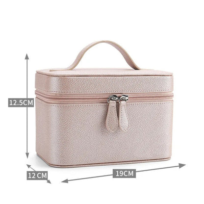 Kosmetiktasche für Damen ⎜ Wasserabweisendes Design mit Integriertem Spiegel und Praktischem Tragegriff