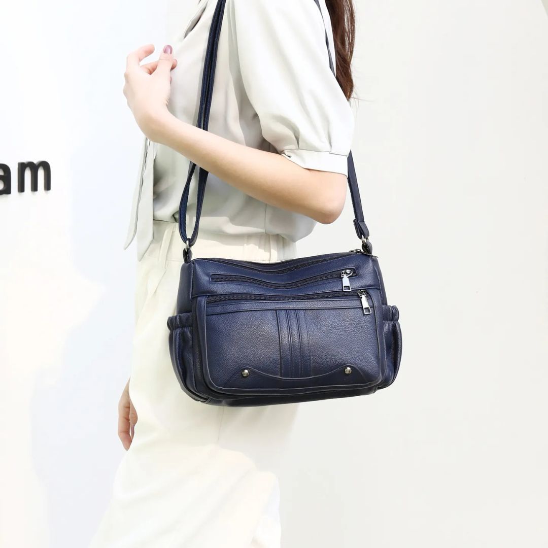 Modische Umhängetasche für Damen ⎜ Große Tasche mit mehreren Fächern und praktischem Design