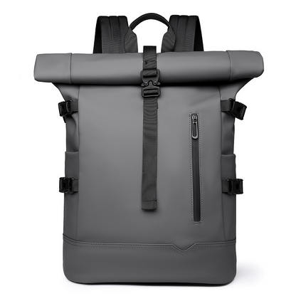 Rolltop Rucksack für Herren ⎜ Moderner Business-Rucksack für Arbeit, Reisen und Freizeit