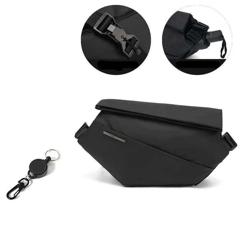 Multifunktionale Umhängetasche für Herren ⎜ Sportliche Brusttasche für Alltag und Fitness
