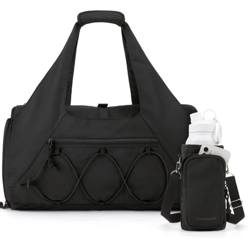 Yogatasche für Damen ⎜ Große Sporttasche mit Flaschenhalter und Fächern für Kleidung, Handy und Zubehör
