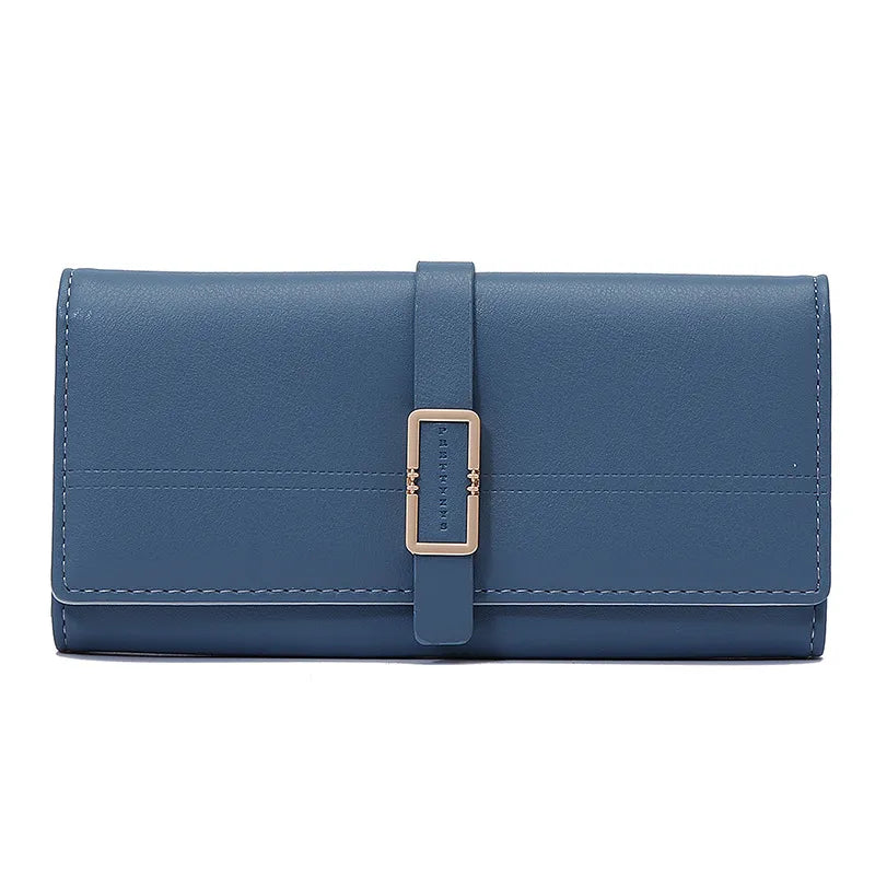 Damen Clutch mit Metallverschluss ⎜ Einfaches Tri-Fold Design in modernen Farben und sicherem Verschluss